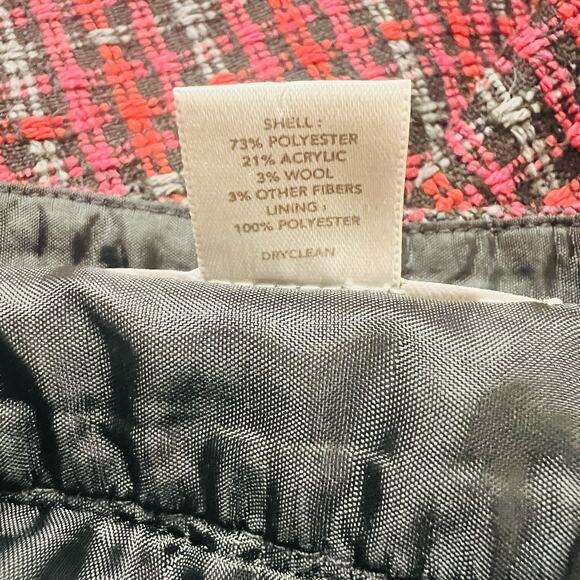 Ann Taylor LOFT Mini Skirt Womens Size 14 Red Multicolor Lined (A0127) - Picture 5 of 5